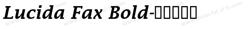 Lucida Fax Bold字体转换
